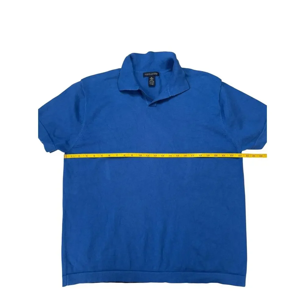 Vintage BANANA REPUBLIC Pima Cotton Polo Shirt in Blue Size XL Mens Short Sleeve